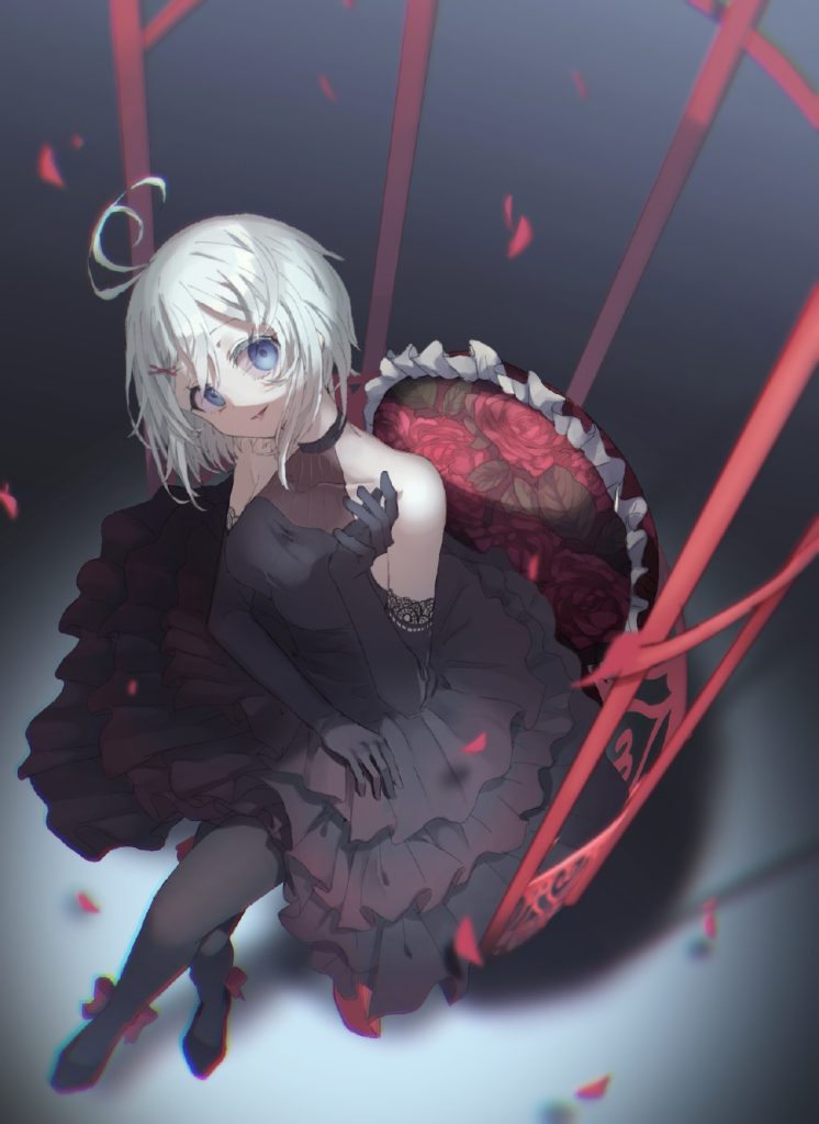 【P站精选】白发蓝眼VTuber！电脑少女小白壁纸特辑17P