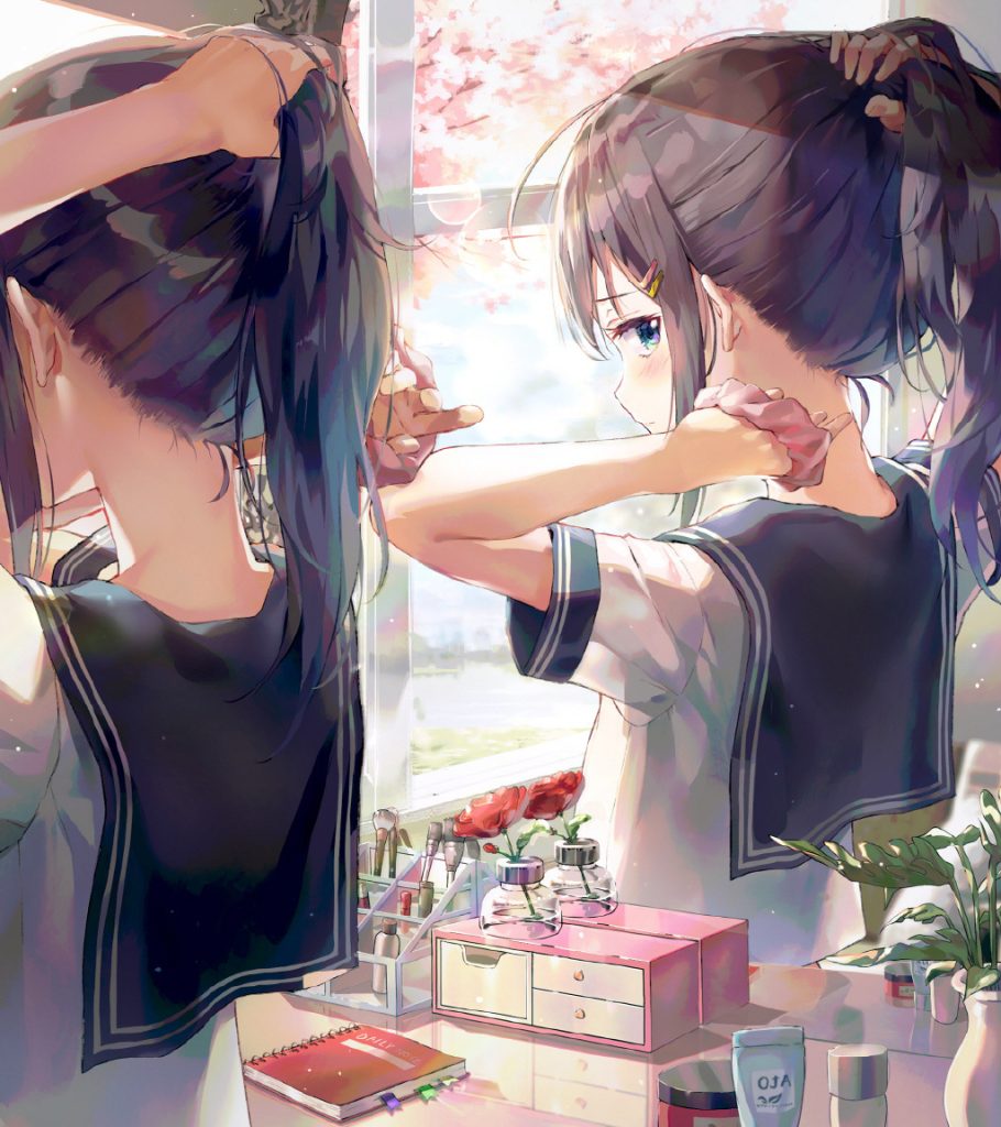 【P站精选】温柔羞涩的女朋友们！韩国画师ふわり的插画作品推荐23P